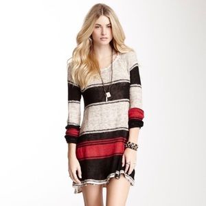 Free People Pullover Knit Stripe Sweater Dress